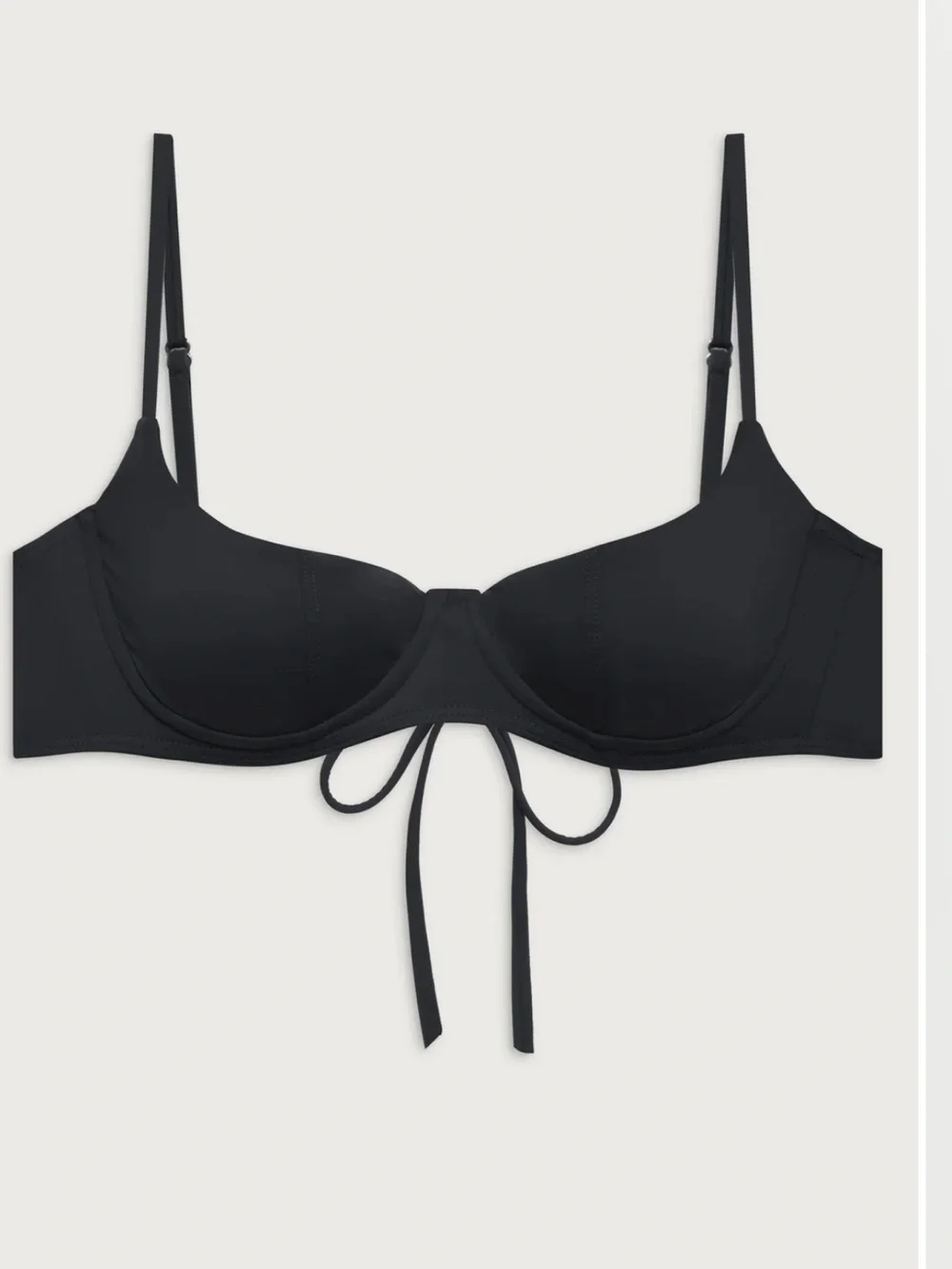 Frankie’s bikinis cola underwire bikini top Black XL NWT